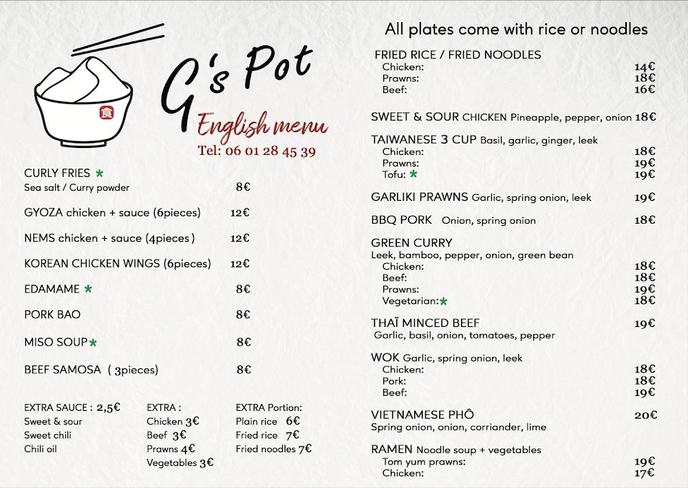G's Pot Val d'Isère - Menu Image 1